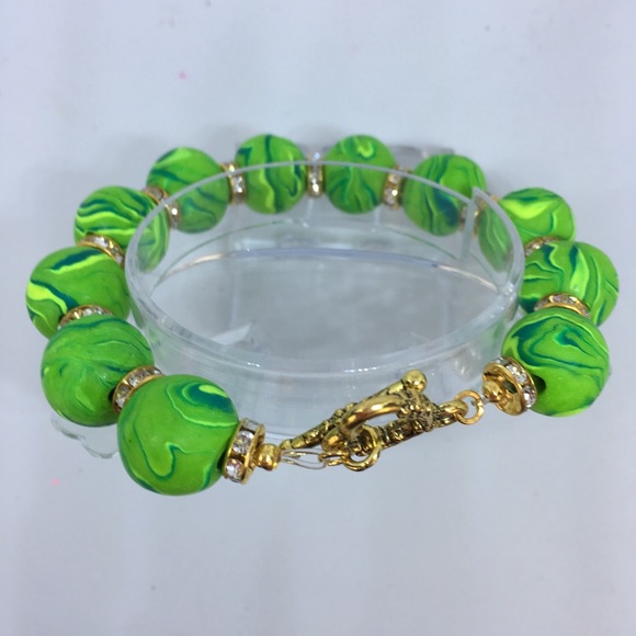 Unique Handmade Polymer Clay Beaded Bracelets - Picture 3 of 4